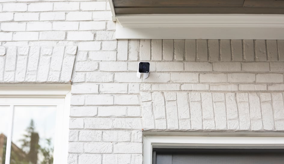ADT outdoor camera on a Manchester home